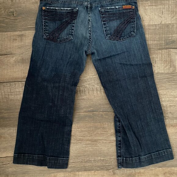 7 for all mankind Crop Dojo Jean- Dark Wash - Picture 3 of 5
